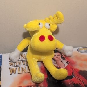 YELLOW MOOSE 17" Stuffed Plush Toy Animal By Genich Y2K 90's